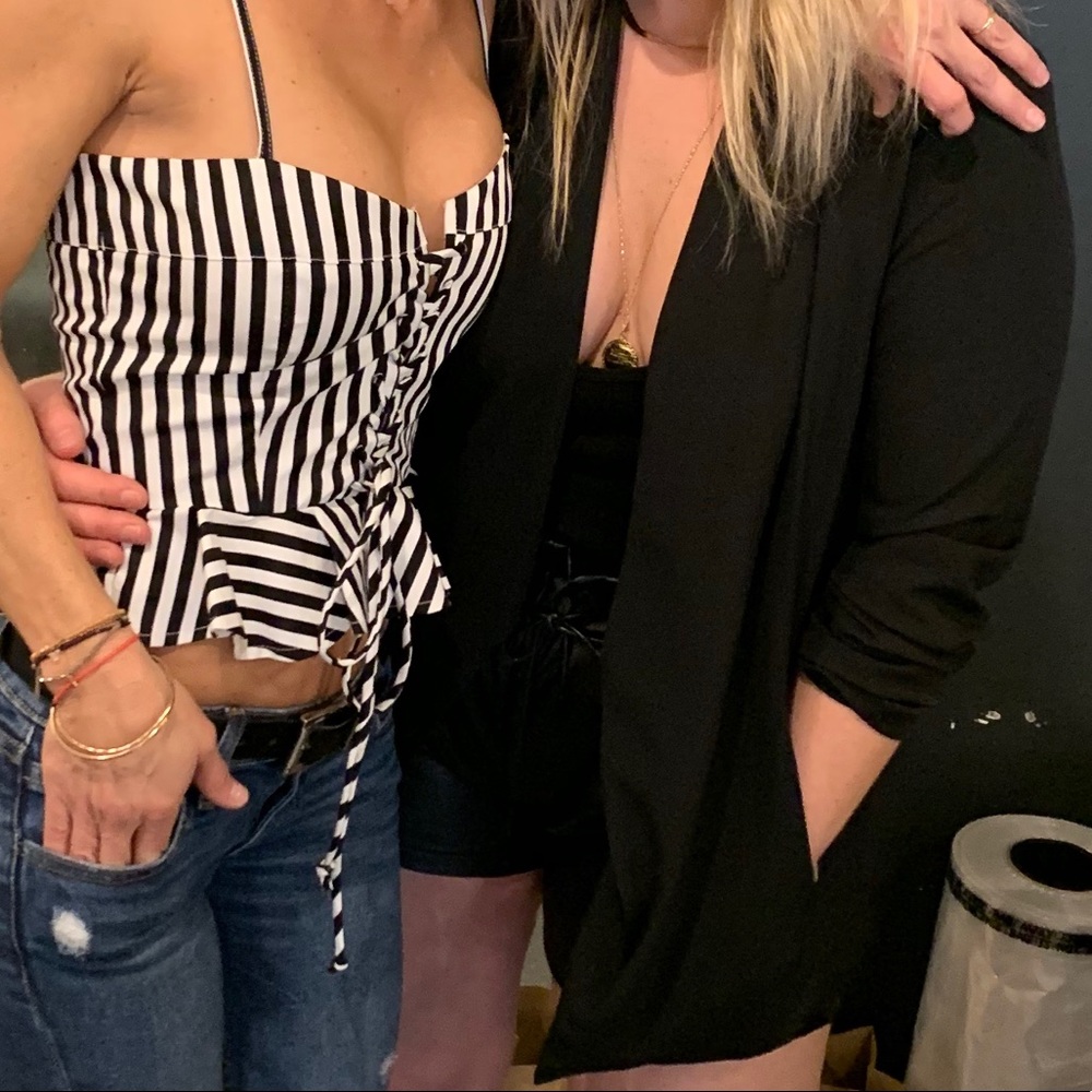 Striped bustier